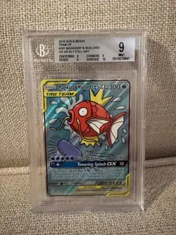 Pokemon Magikarp & Wailord GX Full Art Ultra Rare Team Up 161/181 Beckett 9 Holo - Image 1