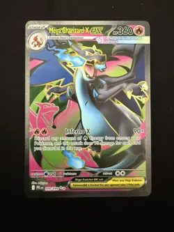 Mega Charizard X Ex Pokemon English #109/094 Ultra Rare Phantasmal Flames - Image 3