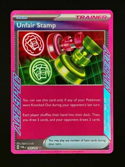 Unfair Stamp 165/167 ACE SPEC Rare Twilight Masquerade Pokemon Near Mint - Image 1