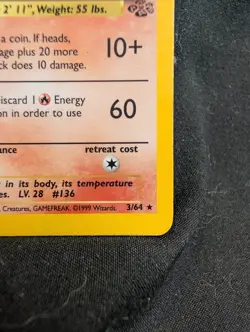 Flareon 3/64 Holo Pokemon Jungle Unlimited MP - Image 4