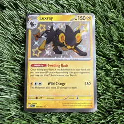 Luxray Shiny Rare SV: Paldean Fates PAF Holo Pokemon TCG 137/091 NM - Image 1