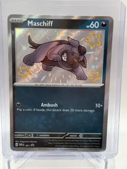 Pokemon TCG Maschiff SVP 071 Black Star Promo Paldean Fates Shiny Holo NM - Image 1