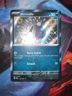 Shroodle 189/091 - Pokemon TCG - SV: Paldean Fates - Shiny Rare NM/M - Image 1