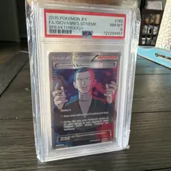 2015 PSA 8 Giovanni's Scheme 162 Pokemon Xy Breakthrough 🔥 - Image 1
