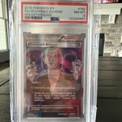 2015 PSA 8 Giovanni's Scheme 162 Pokemon Xy Breakthrough 🔥 - Image 2