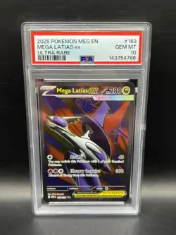 Pokemon Mega Evolution Mega Latias Ex Holo Ultra Rare 163/132 PSA 10 GEM MINT - Image 1