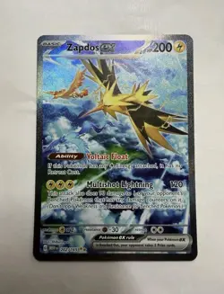 Pokemon TCG Zapdos ex 202/165 Scarlet & Violet 151 EX Illustration Rare Holo - Image 4