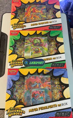 Pokemon TCG Mega Evolution Ascended Heroes EX Box Lot of 3 Sealed NEW - Image 1