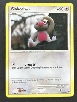 Pokemon TCG Slakoth Mysterious Treasures 99/123 Regular Common Non Holo MP - Image 1