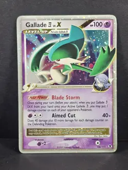 Pokemon TCG Gallade E4 LV.X 106/111 Rising Rivals Ultra Rare Holo (LP) - Image 1