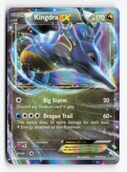 Kingdra EX 73/124 XY Fates Collide Pokemon TCG Ultra Rare Near Mint NM - Image 1
