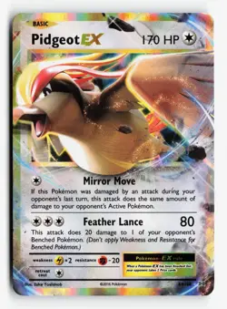 Pidgeot EX 64/108 XY Evolutions Pokemon TCG Ultra Rare Near Mint NM - Image 1