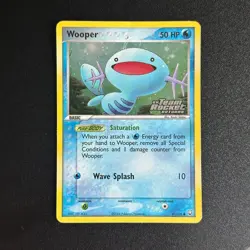 Pokemon Wooper Reverse Holo 81/109 EX Team Rocket Returns Stamped 2004 - DMG - Image 1