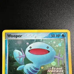 Pokemon Wooper Reverse Holo 81/109 EX Team Rocket Returns Stamped 2004 - DMG - Image 4