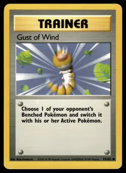 GUST OF WIND - 93/102 Common Base Set Pokemon MP - Image 1
