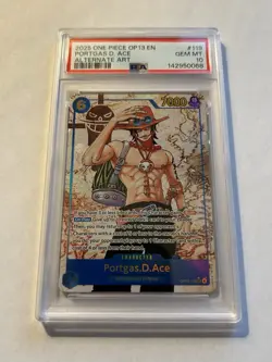 2025 One Piece Portgas.D.Ace Alternate Art OP13 #119 PSA 10 Gem Mint 🔥🔥🔥 - Image 1