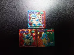 Pokemon GB Pocket Mini Card Prism Holo x3 Blastoise Evolutions #5744 - Image 1