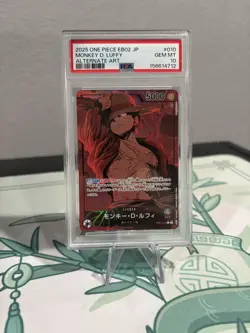 One Piece TCG JP PSA 10 Monkey. D. Luffy (010) EB02-010 PSA Gem Mint 10 - Image 1
