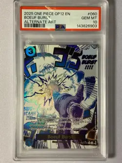 PSA 10 Boeuf Burst (Alternate Art) OP12-060 Legacy of the Master Foil One Piece - Image 1