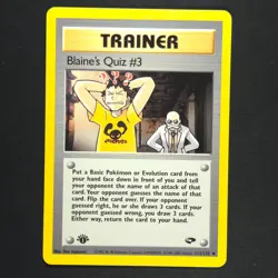Blaine's Quiz #3 112/132 - 1st Edition Gym Challenge - Pokemon Card - Image 1