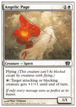 4 Angelic Page ~ Near Mint 8th Edition 4x x4 Playset MTG Magic White Card Ultima - Image 1
