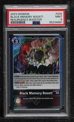 2020-Current Digimon Card Game - Promotion Pack Ver 00 #P-039 PSA 9 MINT - Image 1
