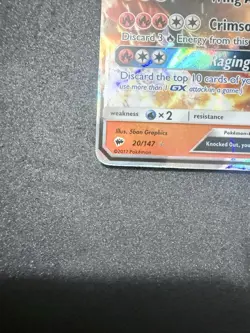 Charizard GX 20/147 Holo English Raw Pokemon Card Burning Shadows NM - Image 5