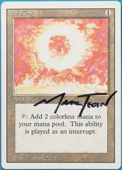 Sol Ring Revised PLD Artifact Uncommon SIGNED MAGIC CARD (ID# 518306) ABUGames - Image 1