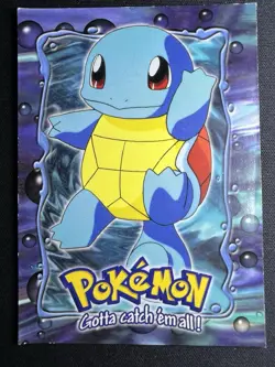 Squirtle #07 E7 of 12 Topps Pokemon Card Series 1 TV Animation 1999 - Image 1