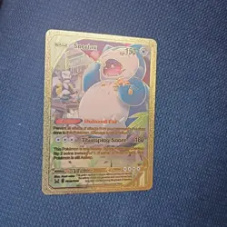 Snorlax 150hp Gold Foil Fan Art Collector Card TCG - Image 2