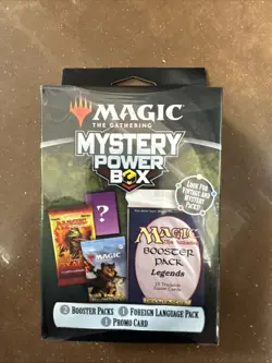 Magic MTG Mystery Power Box Sealed | 2 Booster Packs 1 Foreign Pack 1 Promo Card - Image 1