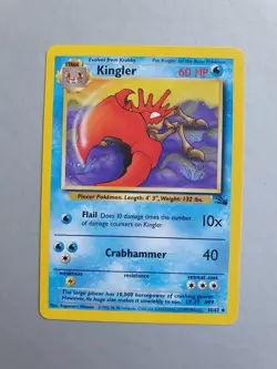 Kingler 38/62 Pokemon TCG Fossil Set (1999) Uncommon NM - Image 1