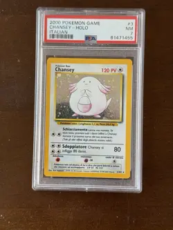 Pokemon Chansey Set Base ITA 3/102 PSA 7 NM - Image 1