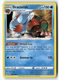 Dracovish 053/189 Holo Rare Darkness Ablaze Pokemon Holo Lightly Played - Image 1