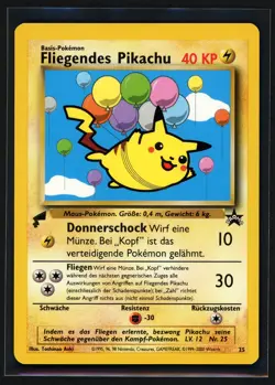 Pokemon Flying Pikachu 25 World Collection 2000 Black Star Promo WOTC GERMAN NM - Image 1