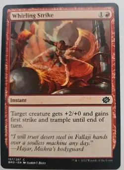 MTG Magic The Gathering Card Whirling Strike Instant Red The Brothers War 2022 - Image 1