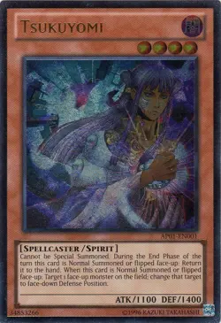 Yugioh! LP Tsukuyomi - AP01-EN001 - Ultimate Rare - Unlimited Edition Lightly Pl - Image 1