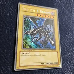 MISPRINT Red-Eyes B. Dragon Reverse Holo Secret Rare BPT-005 Limited Edition LP - Image 2