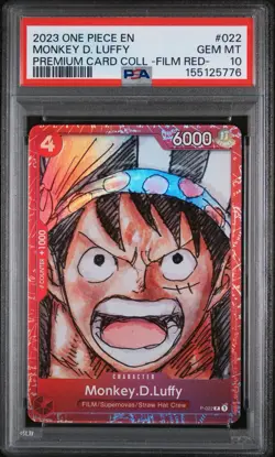 2023 ONE PIECE PREMIUM COLLECTION ONE PIECE FILM RED-#022 MONKEY D. LUFFY PSA 10 - Image 1