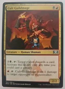 MTG Magic The Gathering Card Cult GuildmageCreature Human Shaman Red RNA 2019 - Image 1