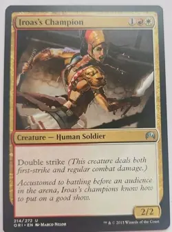 MTG Magic The Gathering Card Iroas's Champion Creature Human Soldier Magic Origi - Image 1