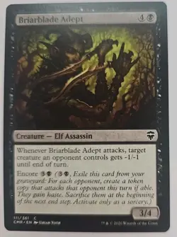 MTG Magic The Gathering Card Briarblade Adept Creature Elf Assassin Green Comman - Image 1
