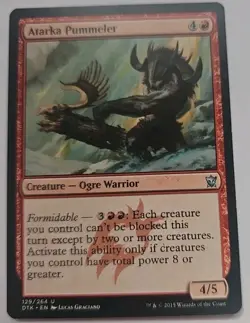 MTG Magic The Gathering Card Atarka Pummeler Creature Ogre Warrior Red DTK 2015 - Image 1