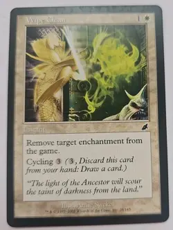 MTG Magic The Gathering Card Wipe Clean Instant White Scourge - Image 1