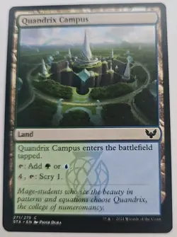 MTG Magic The Gathering Card Quandrix Campus Land Strixhaven School Of Mages - Image 1