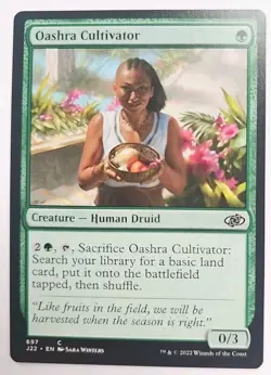 MTG Magic The Gathering Card Oashra Cultivator Creature Human Druid Green J22 - Image 1