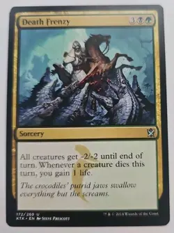 MTG Magic The Gathering Card Death Frenzy Sorcery Black Green KTK 2014 - Image 1