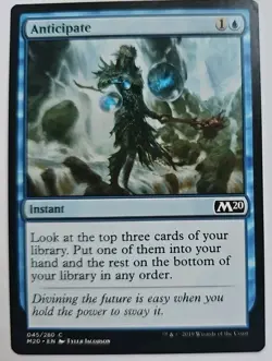 MTG Magic The Gathering Card Anticipate Instant Blue M20 - Image 1
