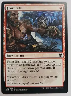 MTG Magic The Gathering Card Frost Bite Snow Instant Red Kaldheim 2021 - Image 1