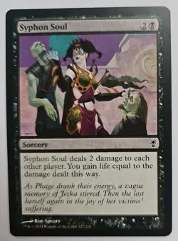 MTG Magic The Gathering Card Syphon Soul Sorcery Black Scars Of Mirrodin 2014 - Image 1
